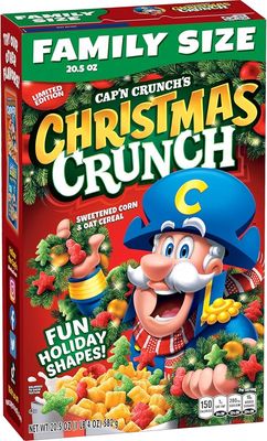 CEREAL CAP&#39;N CRUNCH FAMILY SIZE CHRISTMAN CRUNCH HOLIDAY 582 GR.