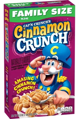 CEREAL CAP&#39;N CRUNCH FAMILY SIZE CINNAMON 319 GR.