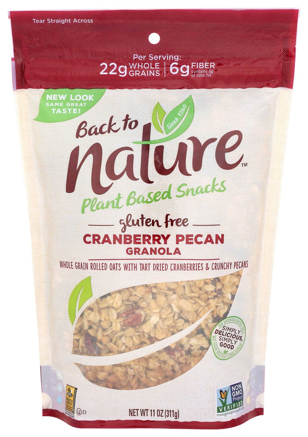 GRANOLA BACK TO NATURE CRANBERRY PECAN 311 GR.