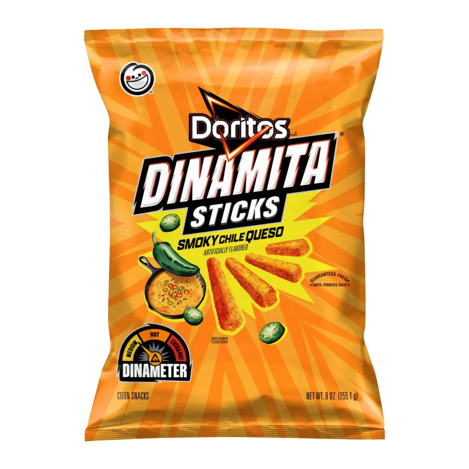 DORITOS DINAMITA STICKS SMOKY CHILE QUESO 255 GR.