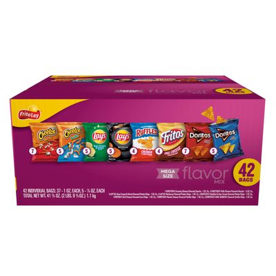 FRITOLAY MEGA SIZE FLAVOR C/42 PZAS 1.1 KGS