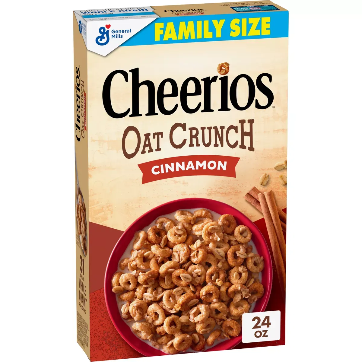 CEREAL CHEERIOS FAMILY SIZE OAT CRUNCH CINNAMON 680 GR