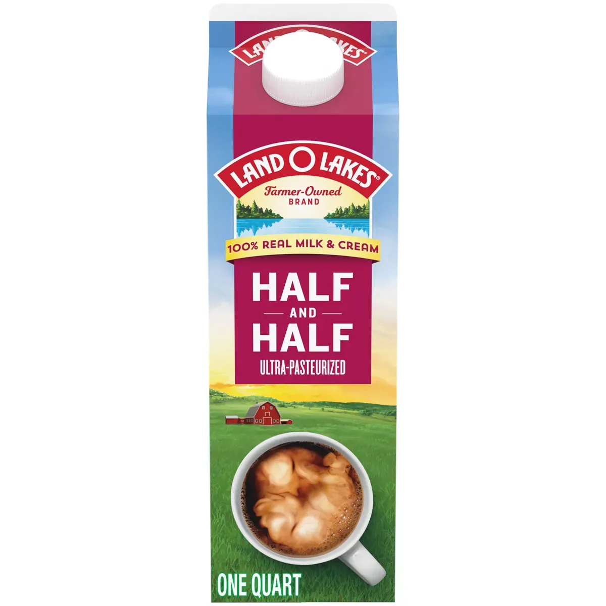 CREMA LAND O LAKES HALF AND HALF 100% REAL MILK &amp; CREAM 946 ML