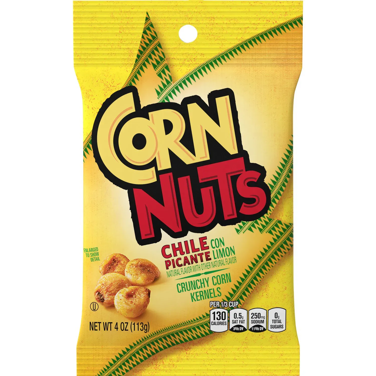 CORN NUTS CHILE PICANTE CON LIMON 113 GR.