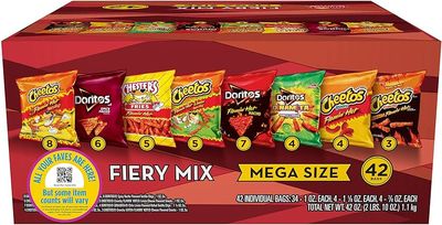 FRITO LAY MEGA SIZE MINI PAPAS FIERY MIX C/42 PZAS