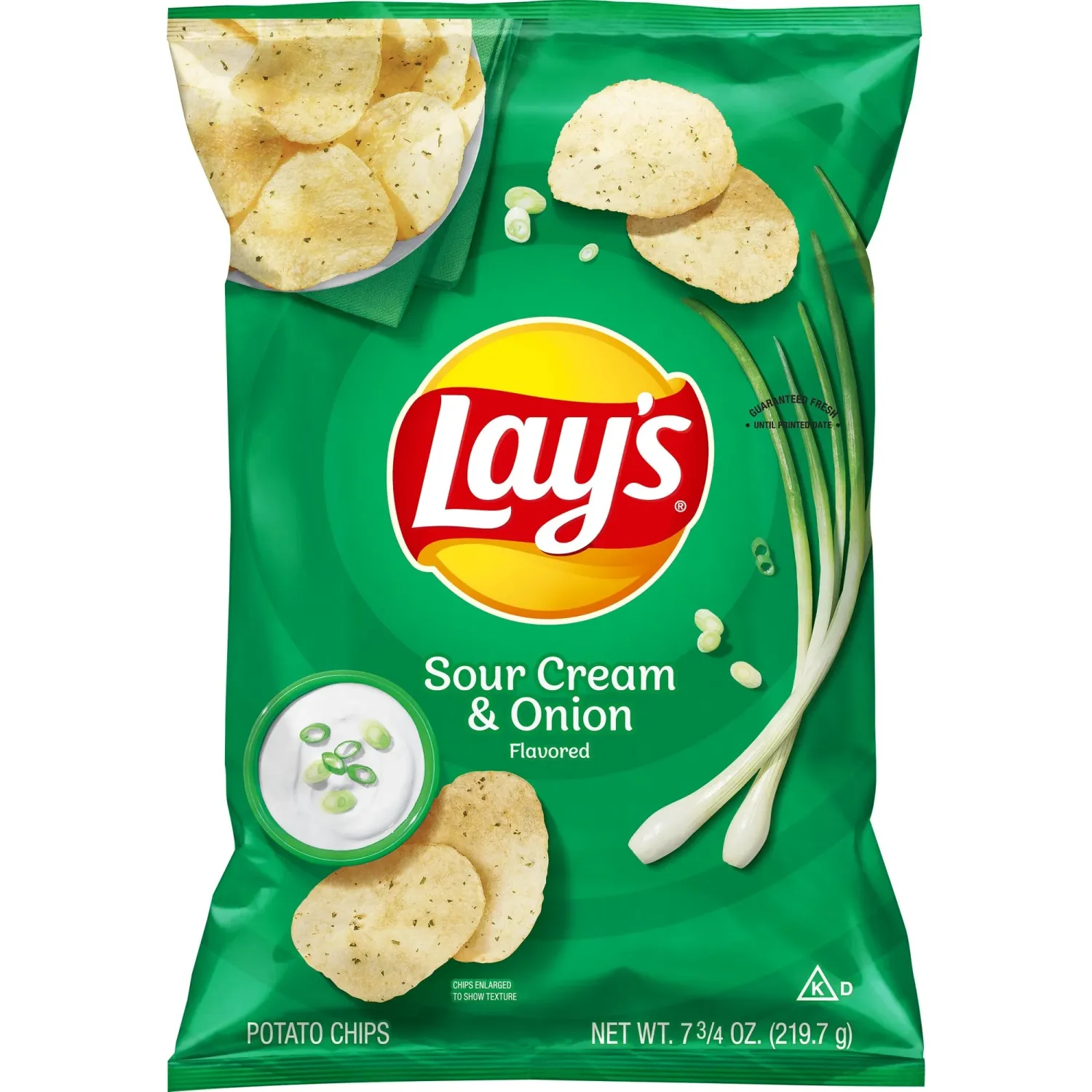 LAYS SOUR CREAM &amp; ONION 219 GR.