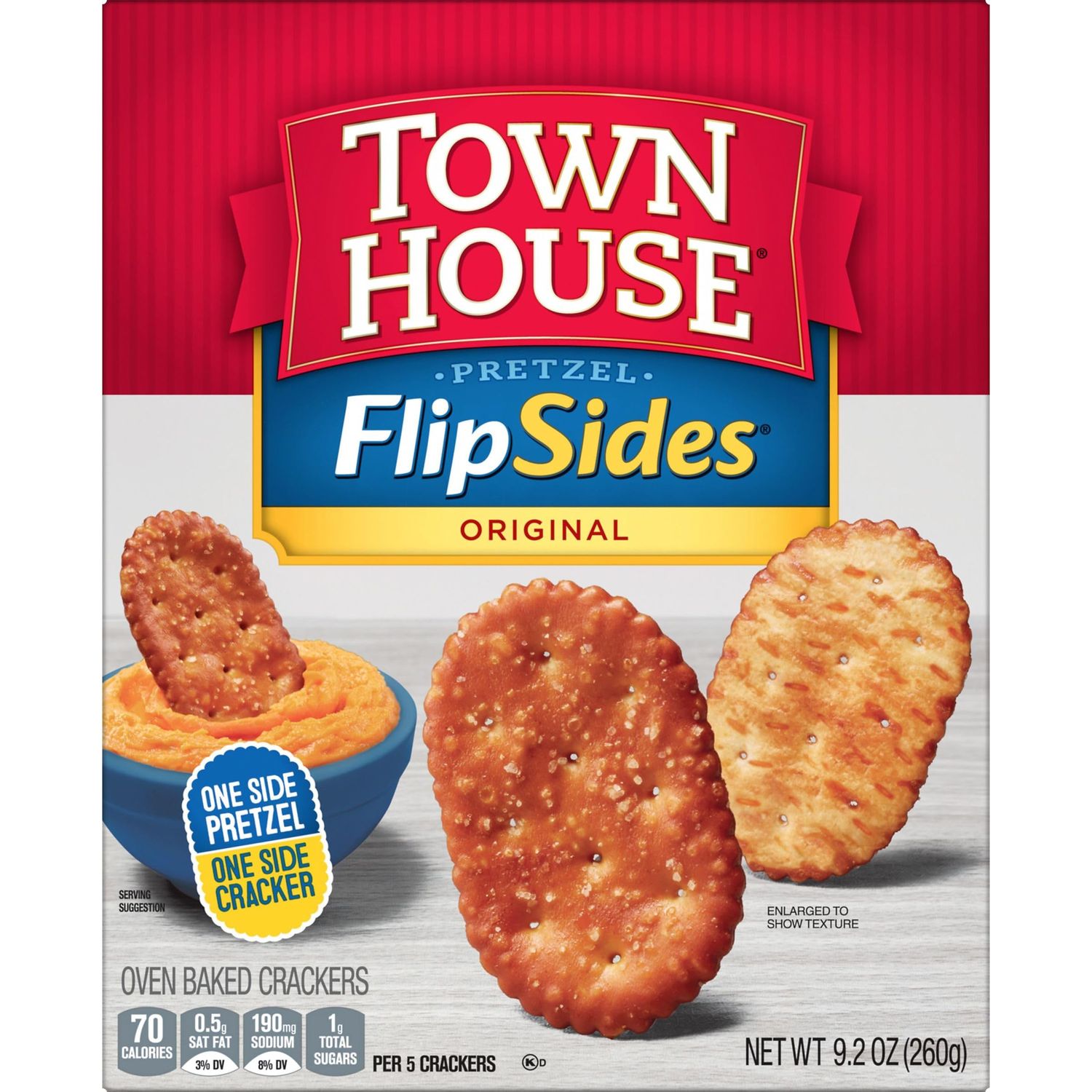 GALLETAS TOWN HOUSE PRETZEL FLIP SIDES ORIGINAL 260 GR.