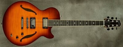 #A2001 Sienna Burst Semi-Hollow Archtop Guitar.