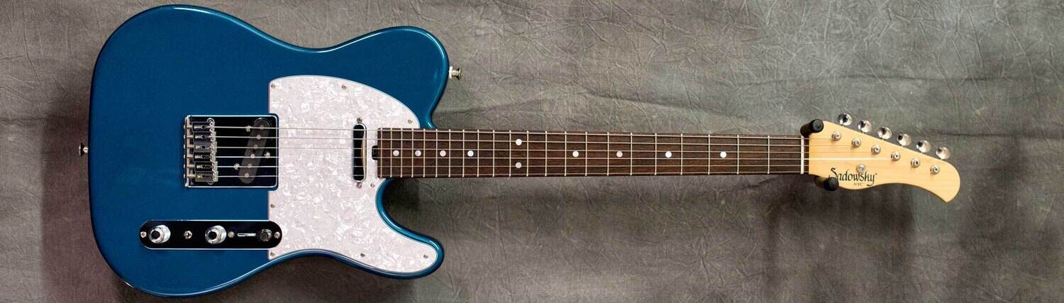 ON HOLD: Consignment: #7217 Cerulean Pearl Vintage T-Style Guitar.