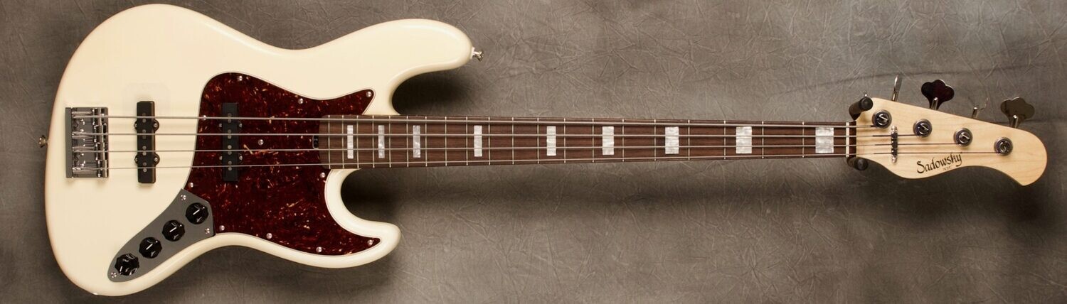 #7999 Olympic White Vintage 4-string J Bass  Guitar