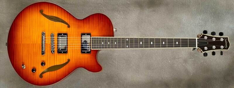 #A1928 Sienna Burst Semi-Hollow Archtop Guitar