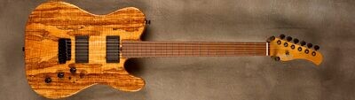 #7965 Natural Spalted Maple Standard T-Style Guitar.