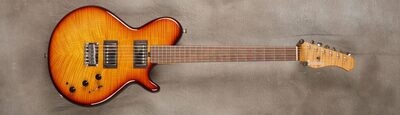 #7391 Dark Cherry Burst SS-13 Spruce Core Broadway Guitar.