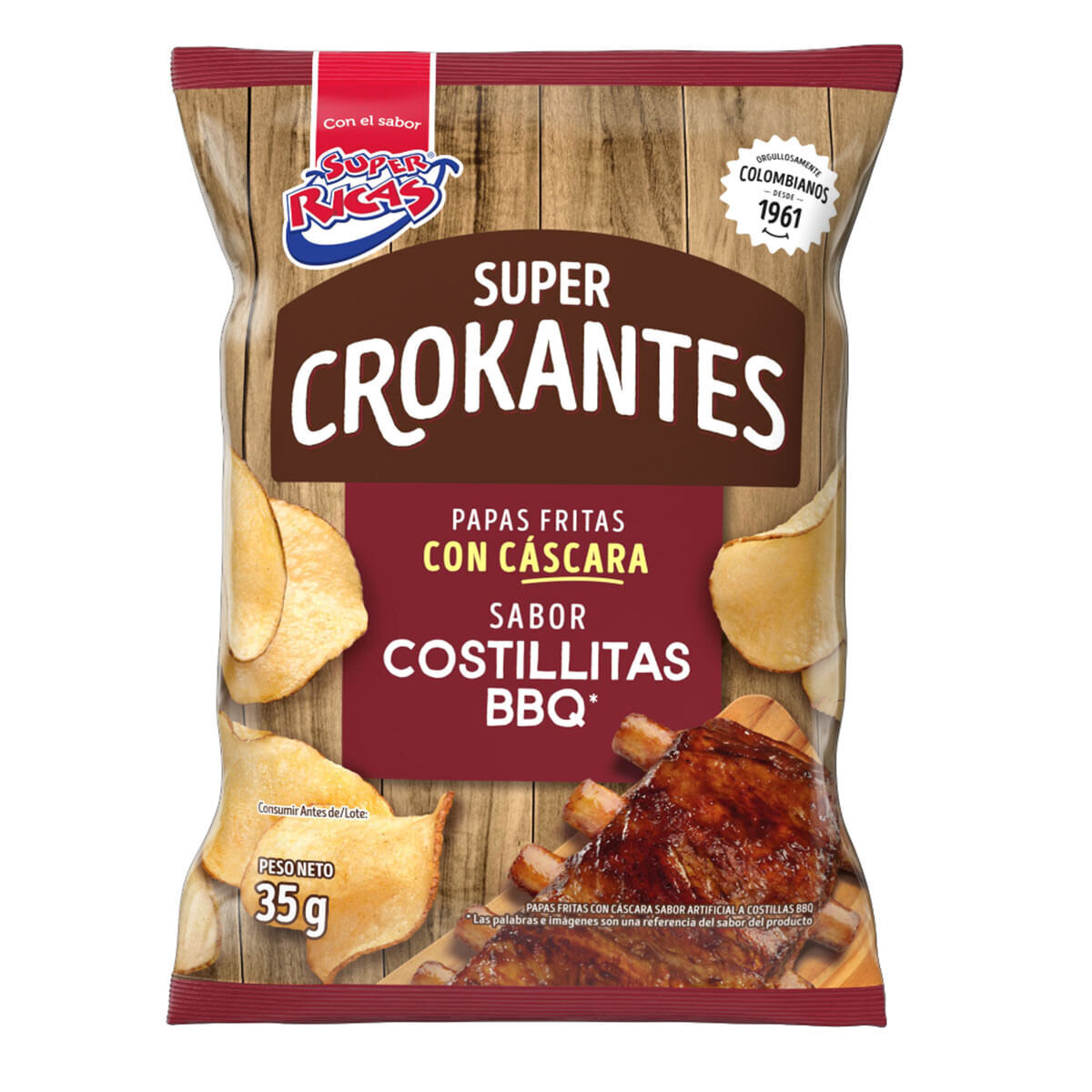 SUPER R. CROKANTES COSTILLA BBQ 35 G