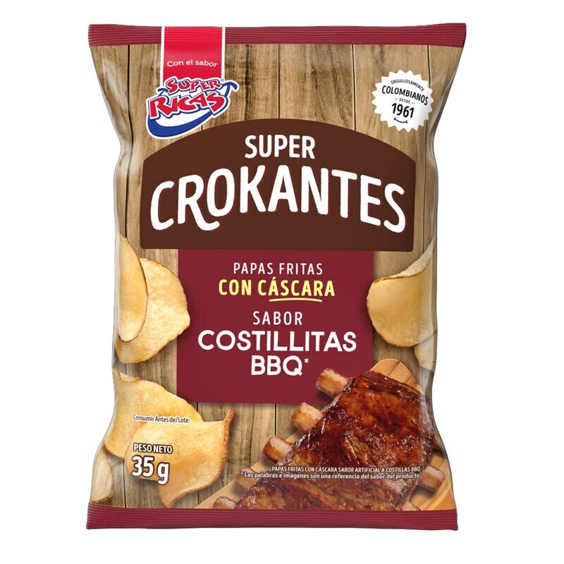 SUPER R. CROKANTES COSTILLA BBQ 35 G