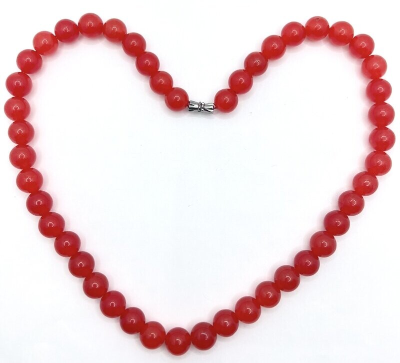 red heart crystal Necklace