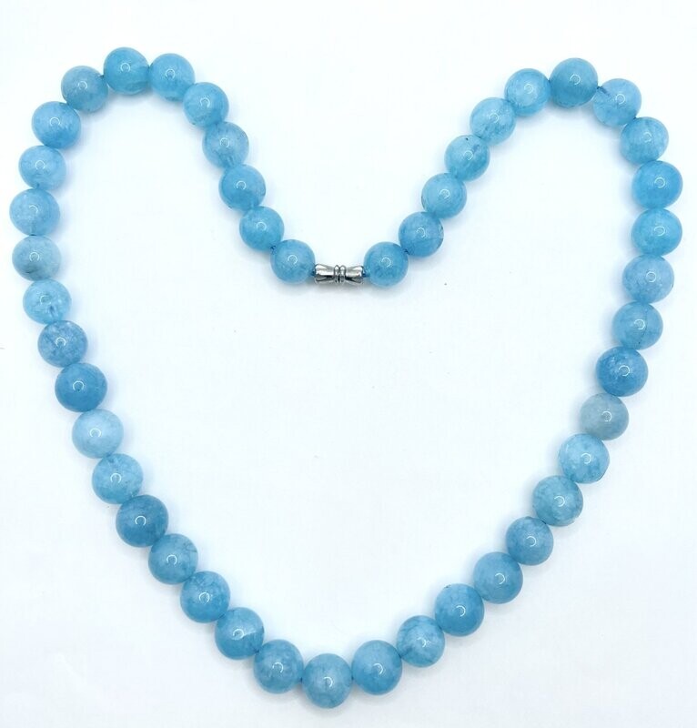 blue heart crystal Necklace