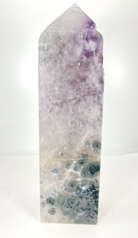 amethyst and quartz polished  crystal