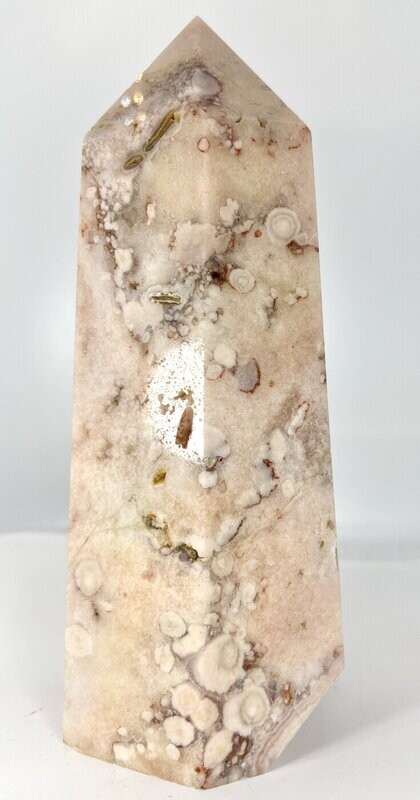 white  geode polished  crystal