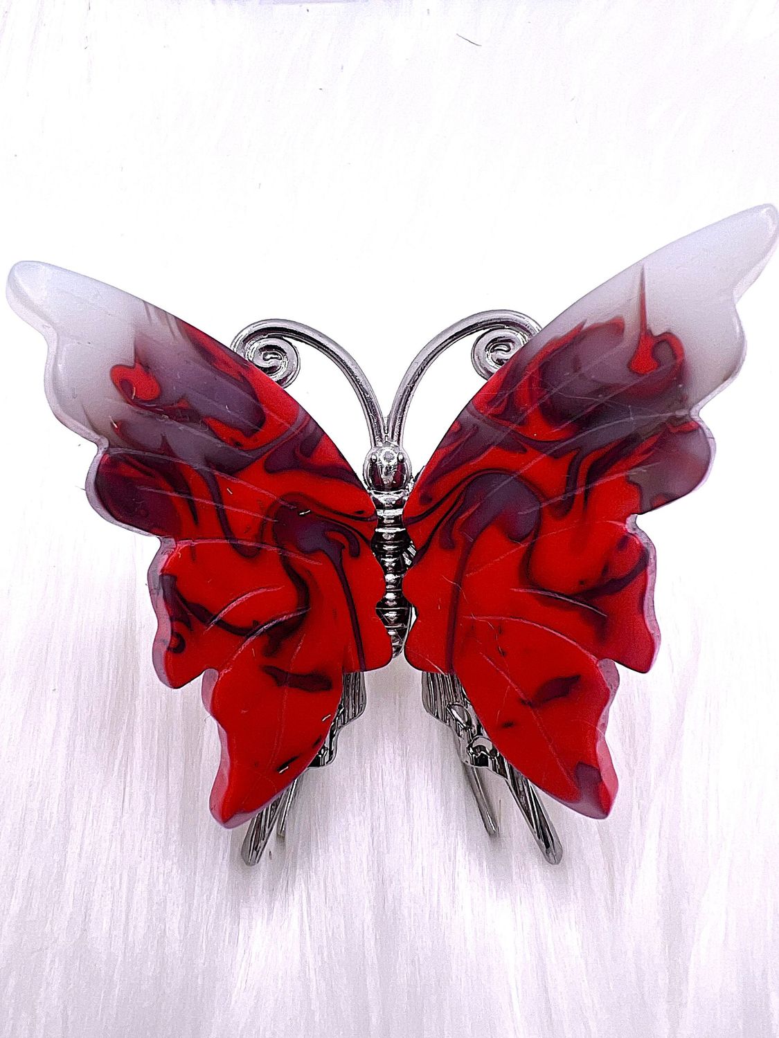 Butterfly Red & White