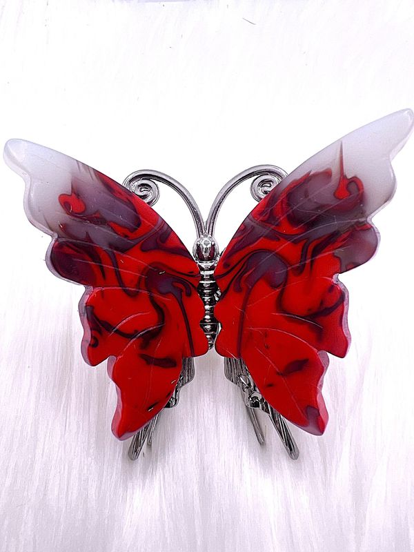 Butterfly Red & White