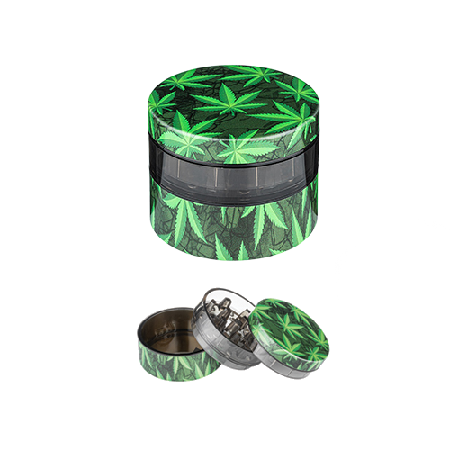Plastic 3 part grinder (weed leaf) and (420)