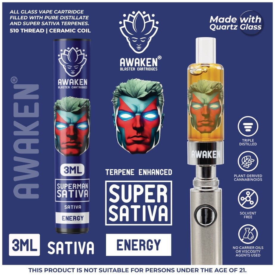 3ml - Superman Sativa - Blaster Cart