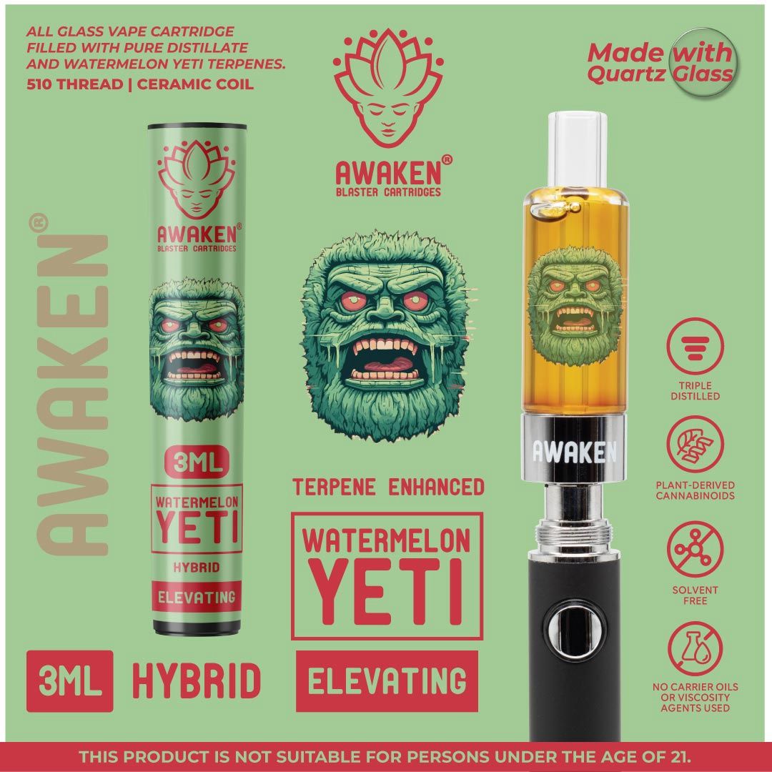 3ml - Watermelon Yeti - Blasted Cart