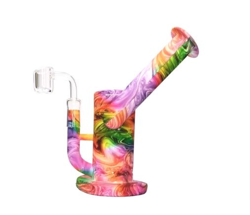 Silicone Dab Bong + Tub Holder &amp; Diffuser (Lumo Marble)