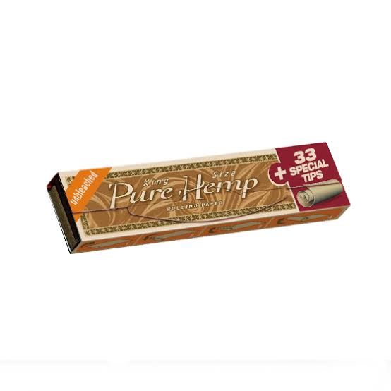 Pure Hemp Paper - Unbleached King Size with Tips