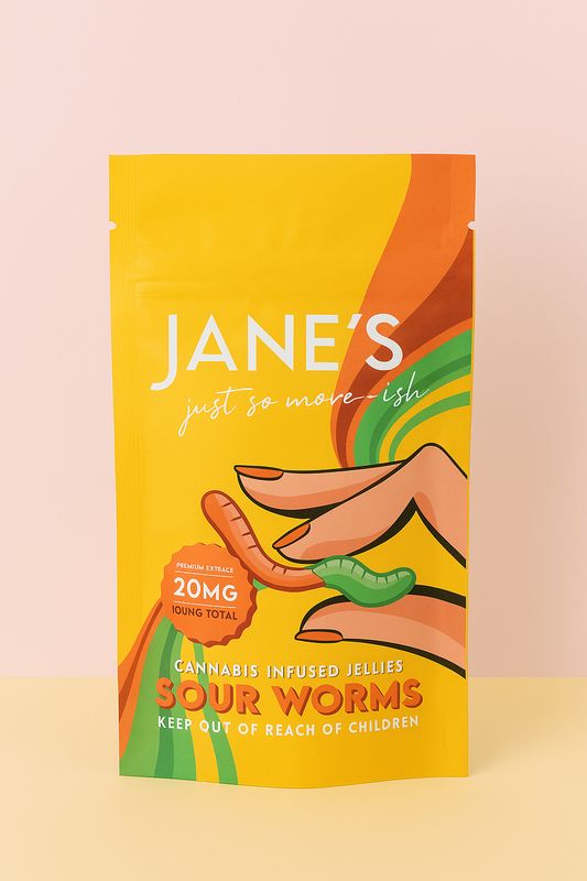 Sour Worms | 5 pack | 100mg