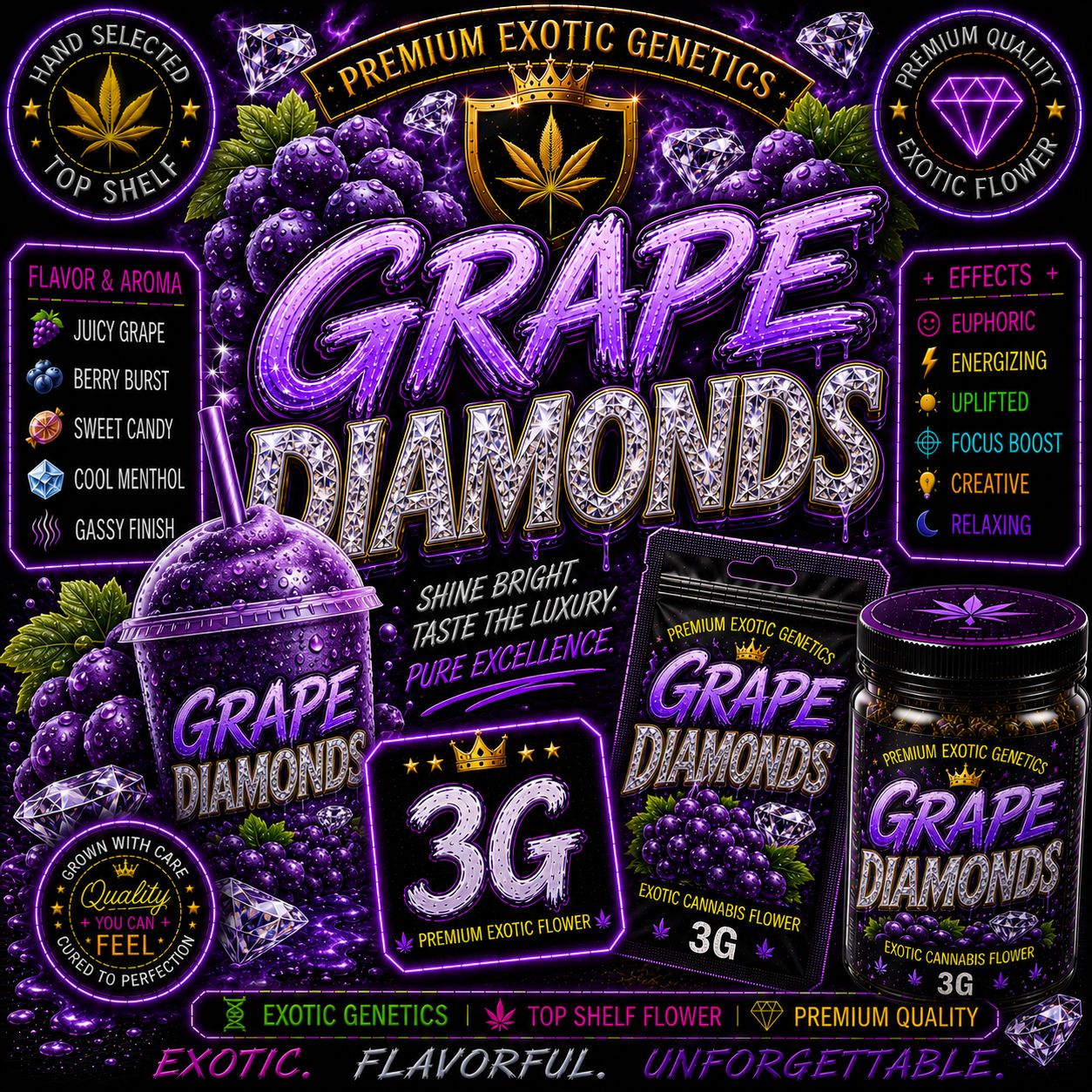 3G | Grape diamonds | Indoor
