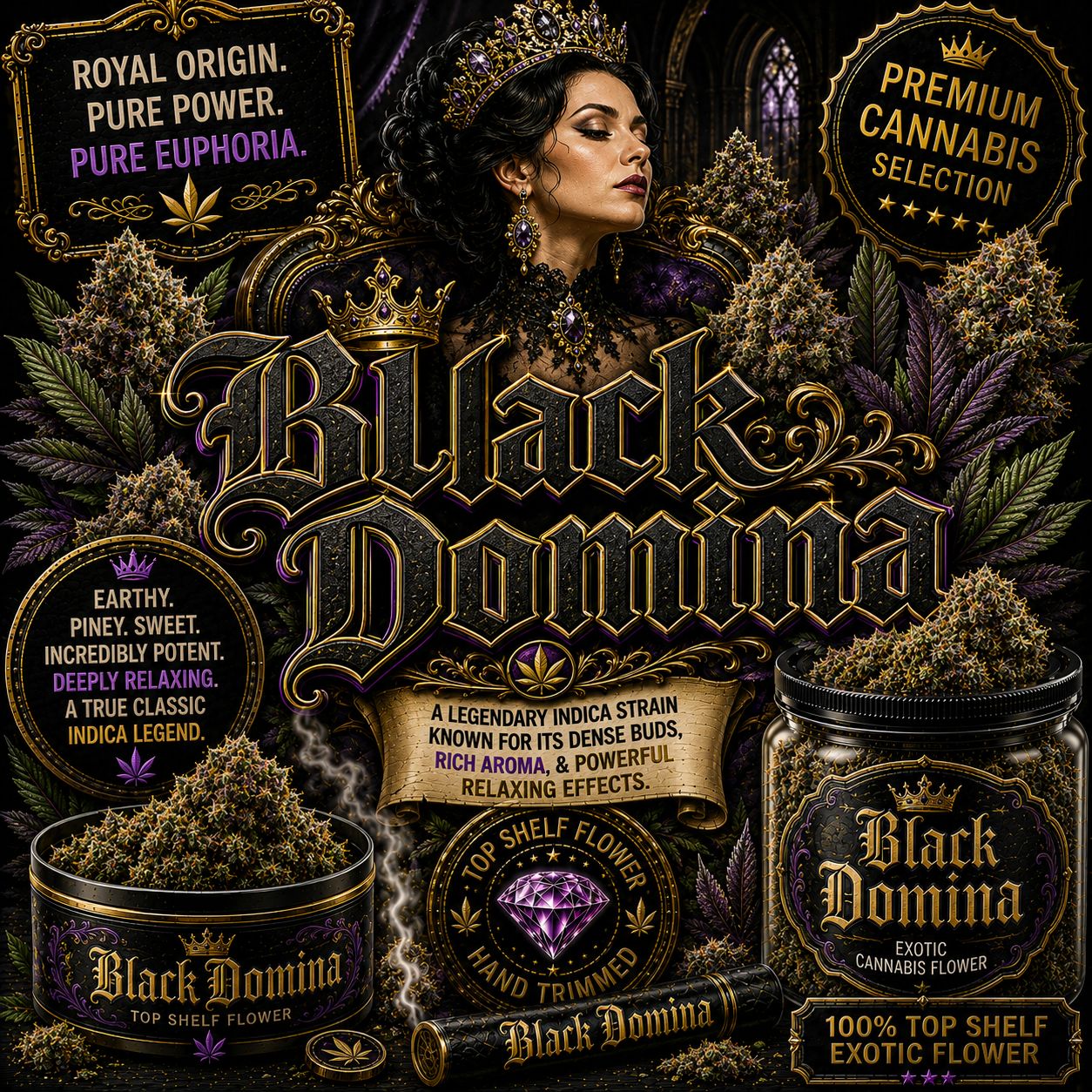 Pre Roll x 2 | Black Domina | Outdoor
