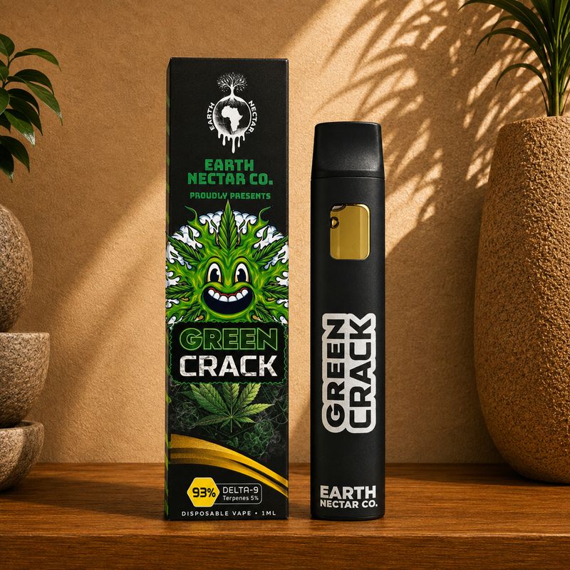 Green Crack | 1ml Disposable Vape | Earth Nectar (sativa)