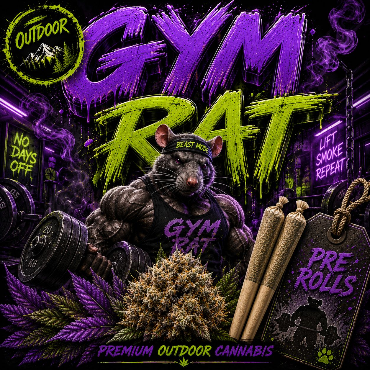 Pre Roll x 2 | Gym Rat | Outdoor