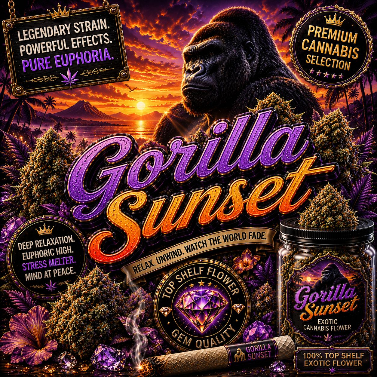 Pre Roll x 2 | Gorilla Sunset | Outdoor