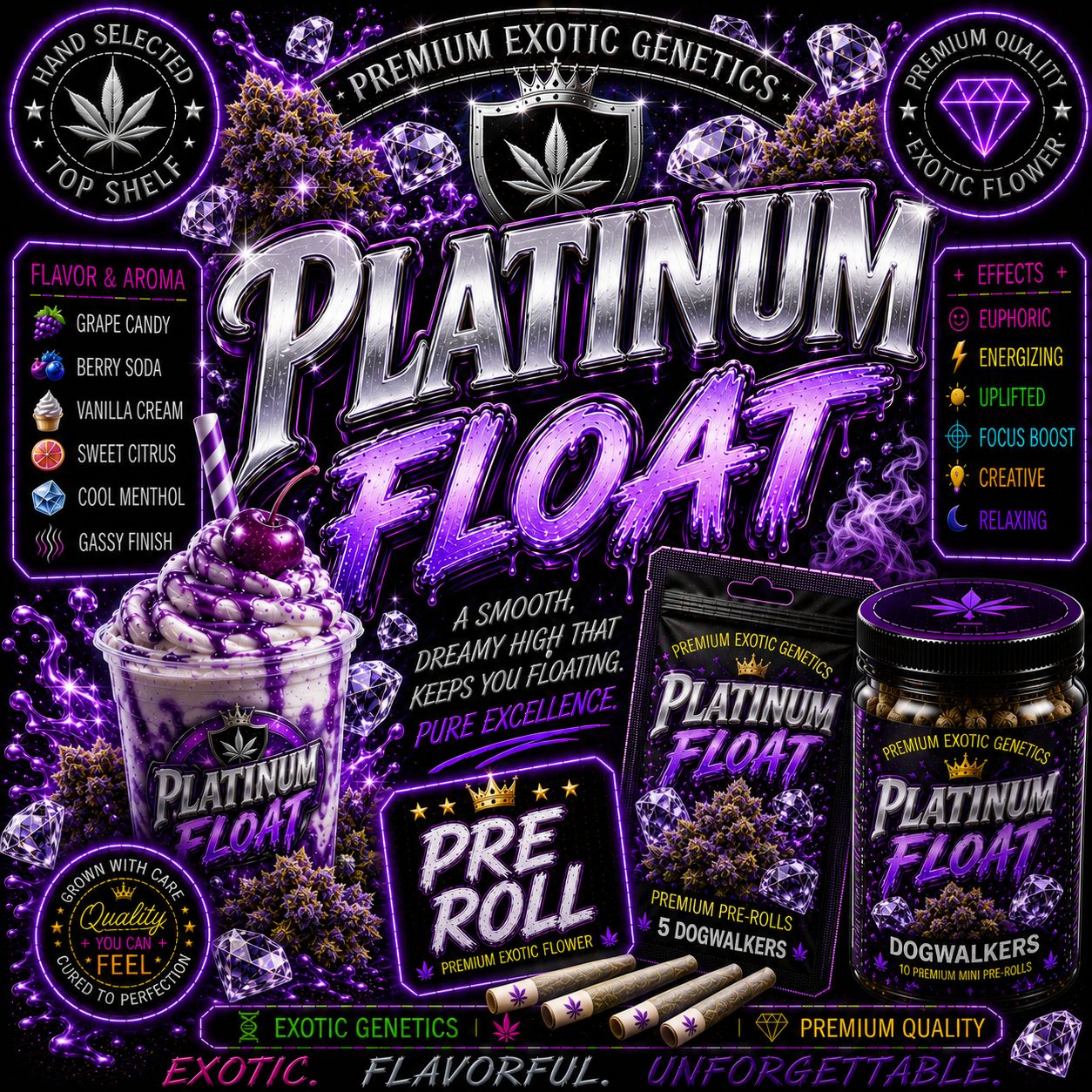 Pre Roll x 1 | Platinum Float | Indoor