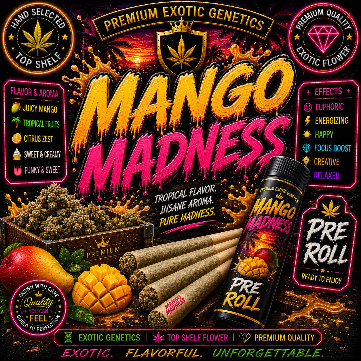 Pre Roll x 1| Mango Madness | Indoor