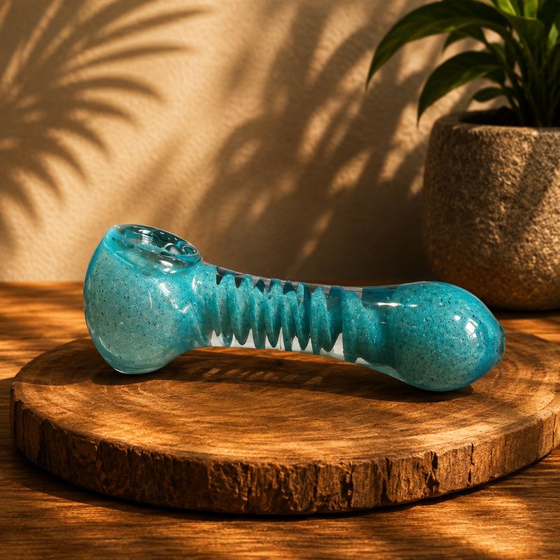 Rasta Pipe Glass Spoon | Large  | pipe 8531