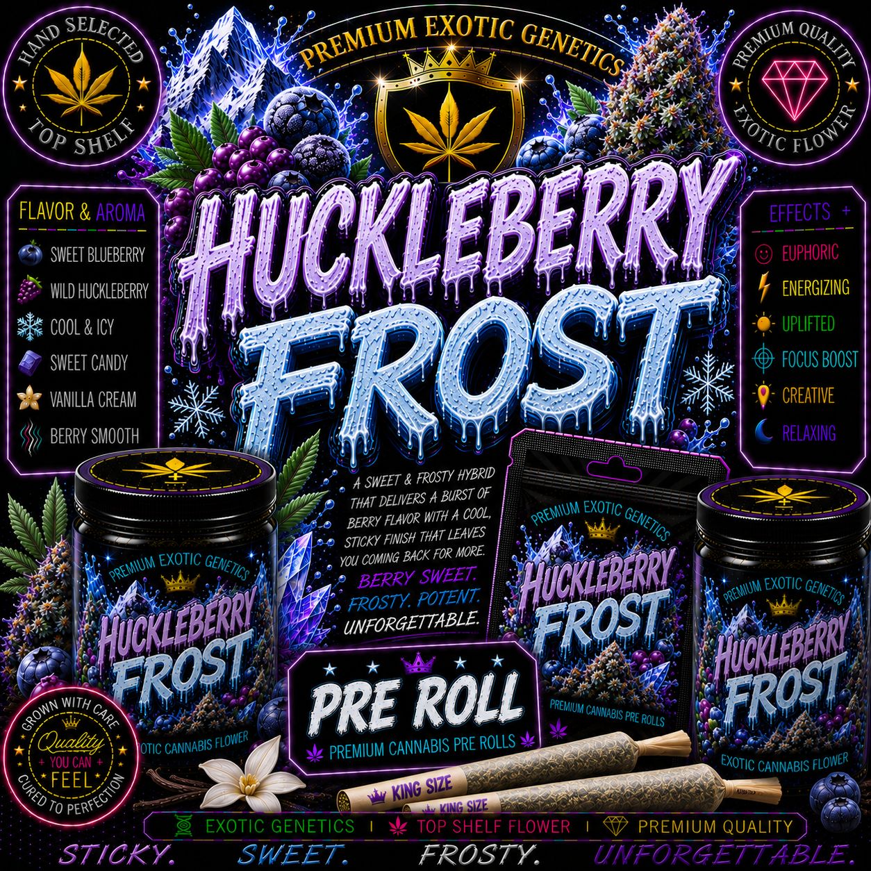 Pre roll x 1 | Huckleberry Frost | Indoor