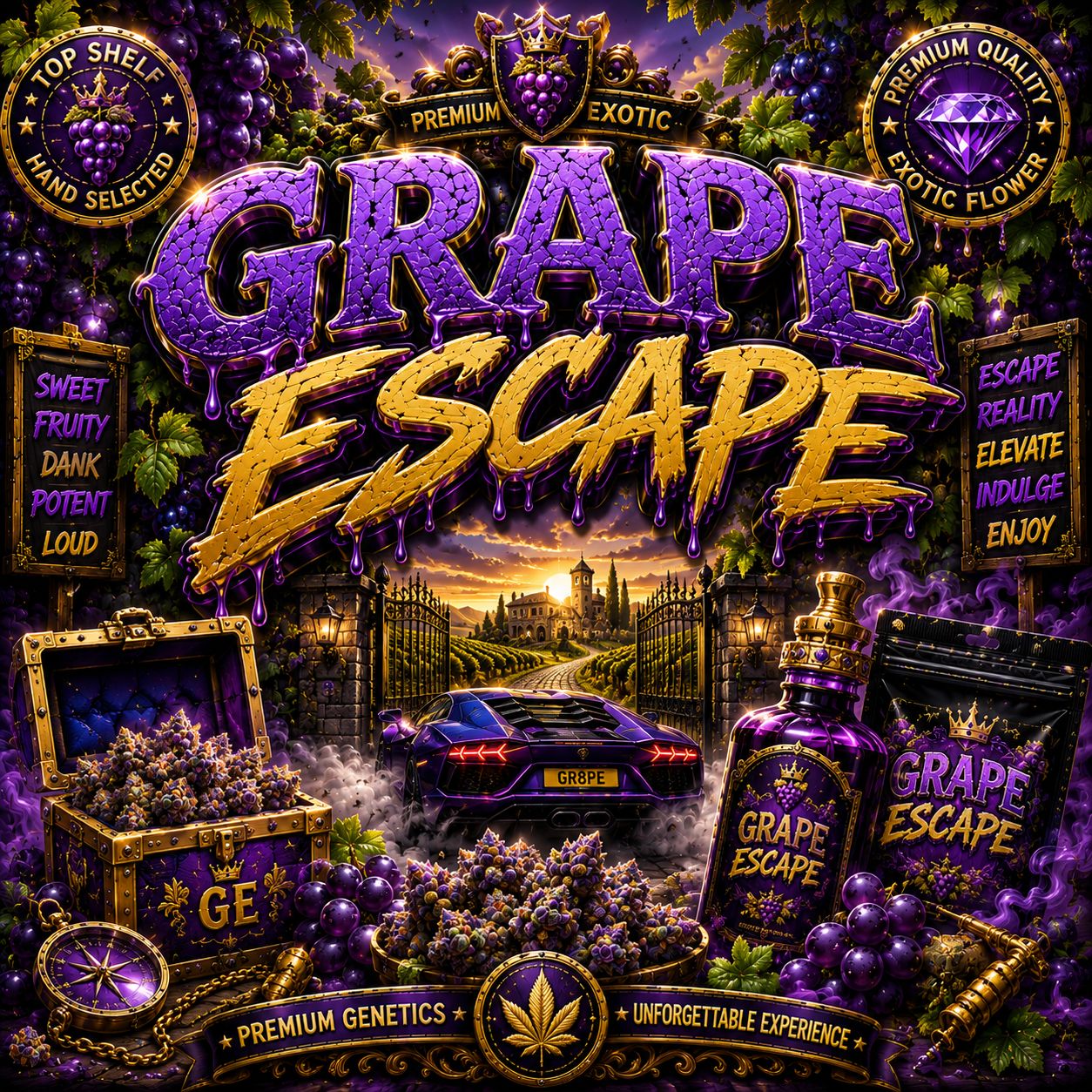 Bulk x 10 Pre Rolls | Grape Escape | Outdoor