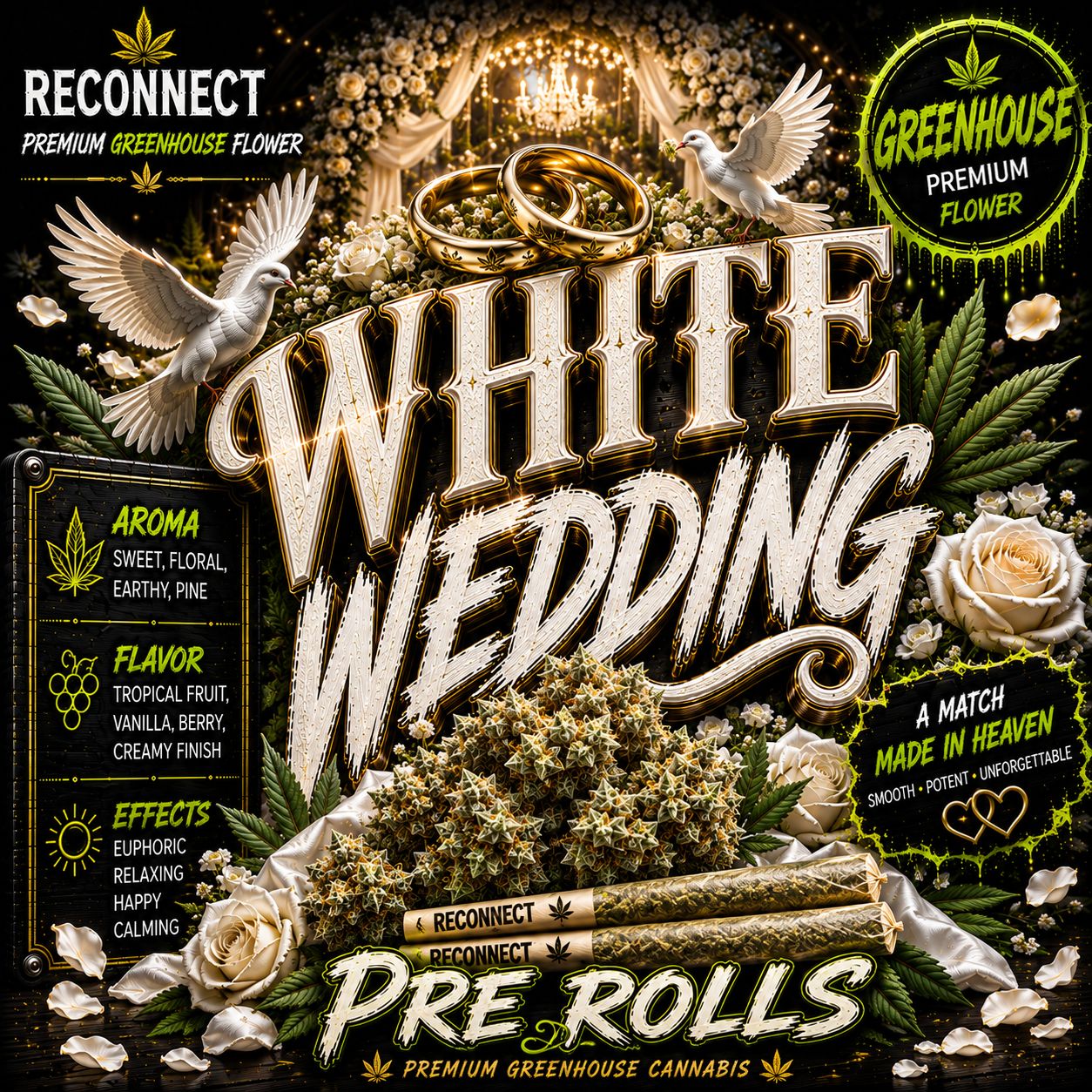 Pre roll x 2 | White wedding | Greenhouse