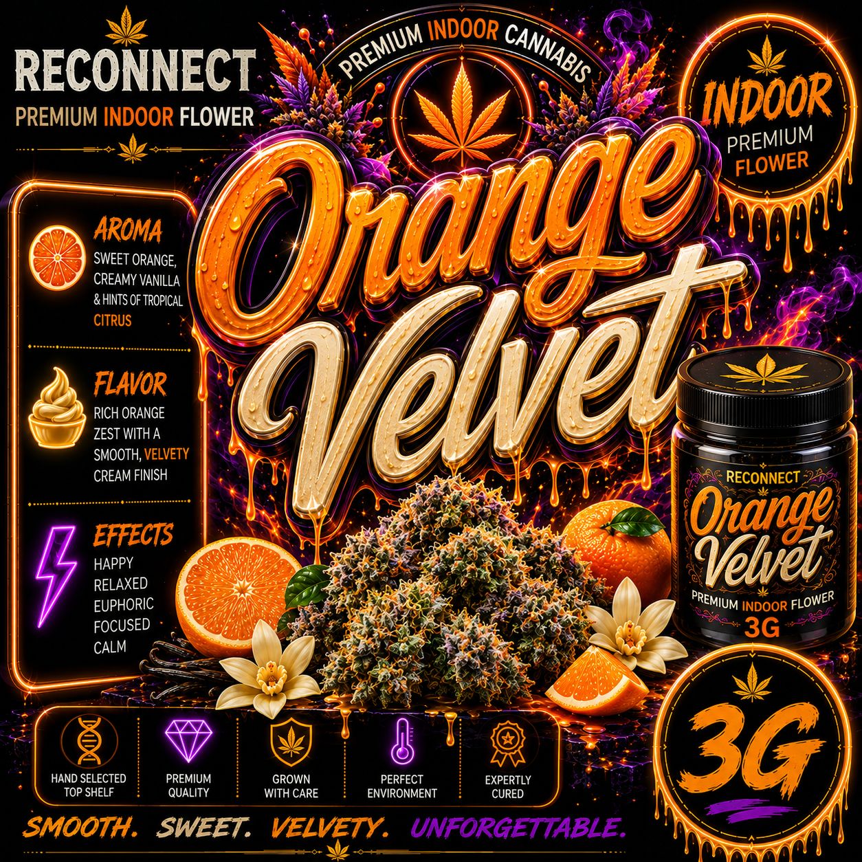 3G | Orange velvet | Indoor