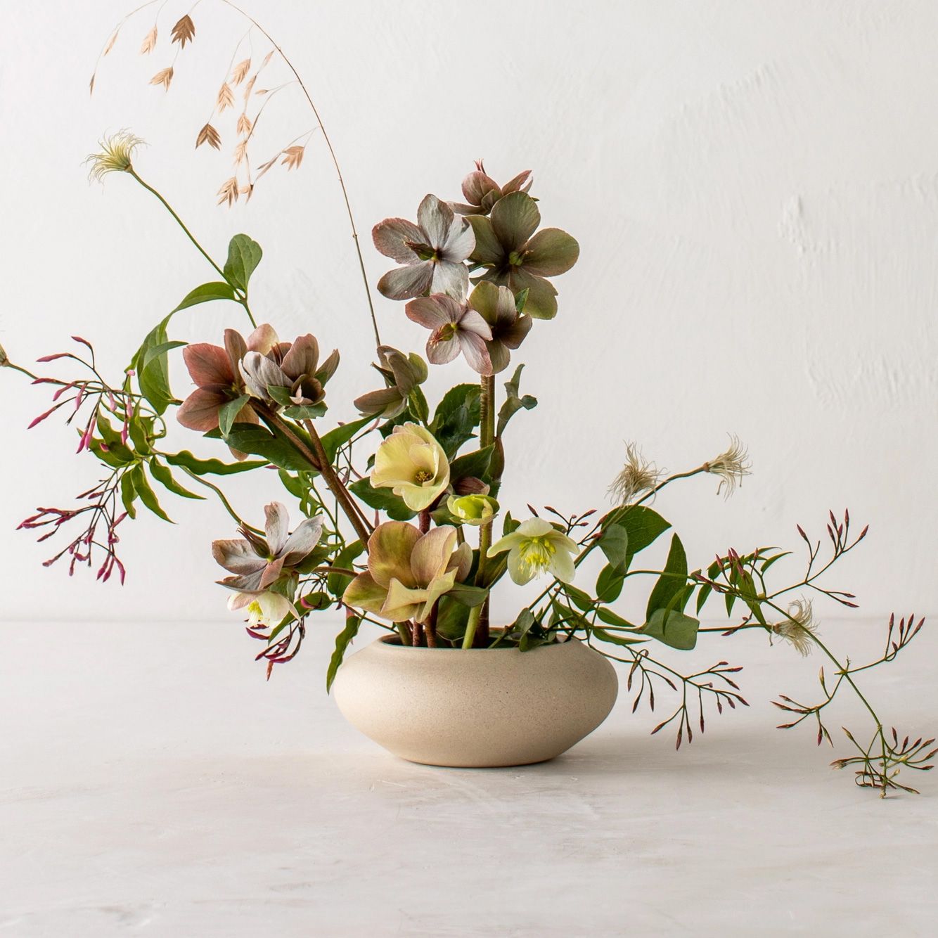 Convivial Ikebana Vase Arrangements