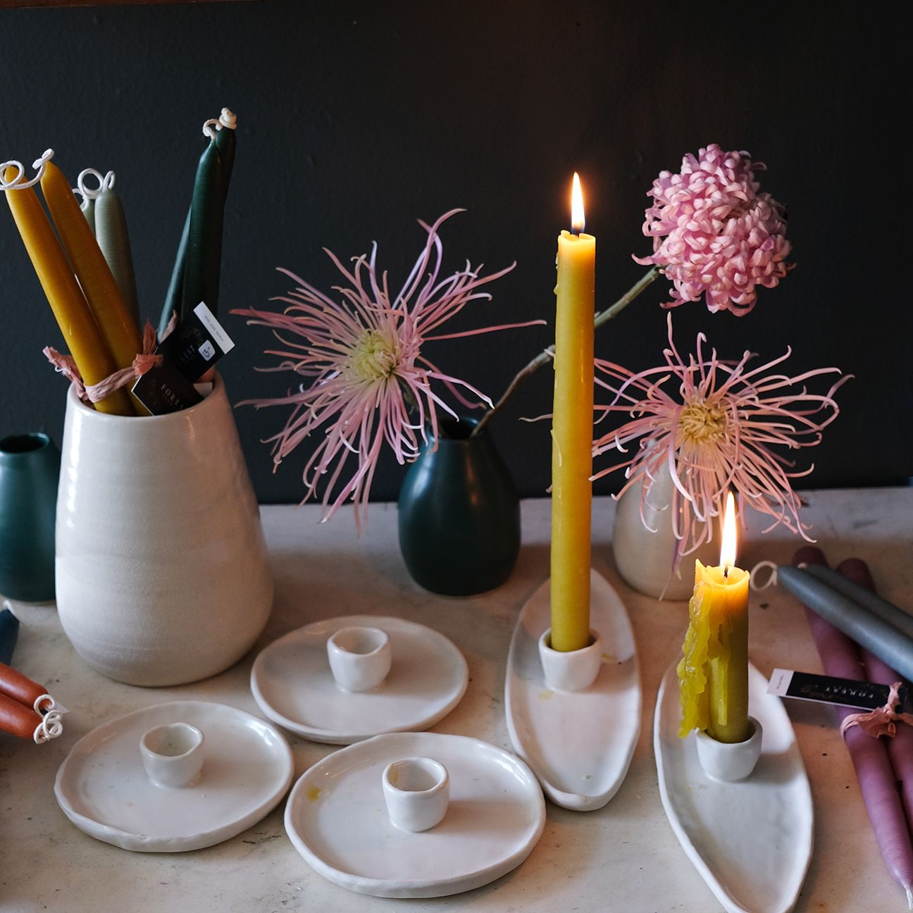 NEW Made You Look Ceramics Taper CANDLE HOLDERS