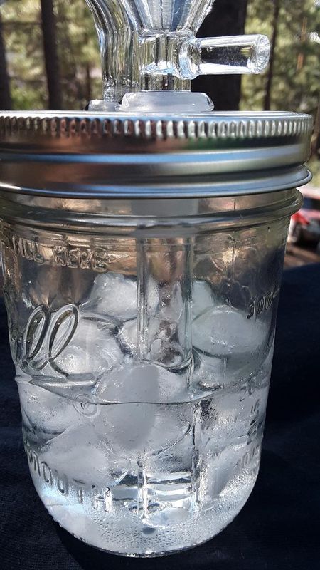 Mason Jar Bubbler Bong! FREE SHIPPING!  EASY To Clean! Custom Mini Glass Mouthpiece! 16 oz.