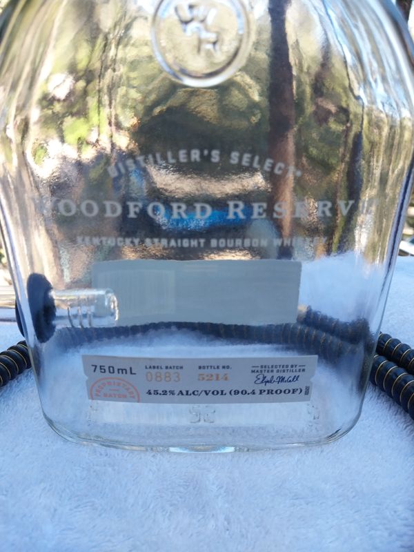 Woodford Reserve Whiskey Hookah Bong! Custom Made w/ Hose and Custom Mouth Piece!