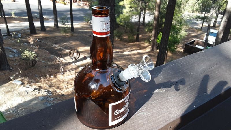 Grand Marnier 375 ml Bottle Bong - Chugs Hard! Tokers Paradise!