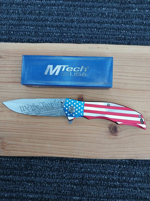 America's 250th. Anniversary Spring Assisted Knife! "We The People"  Etched On Blade! Hard To Find and Very Collectible! New! (Boxed)