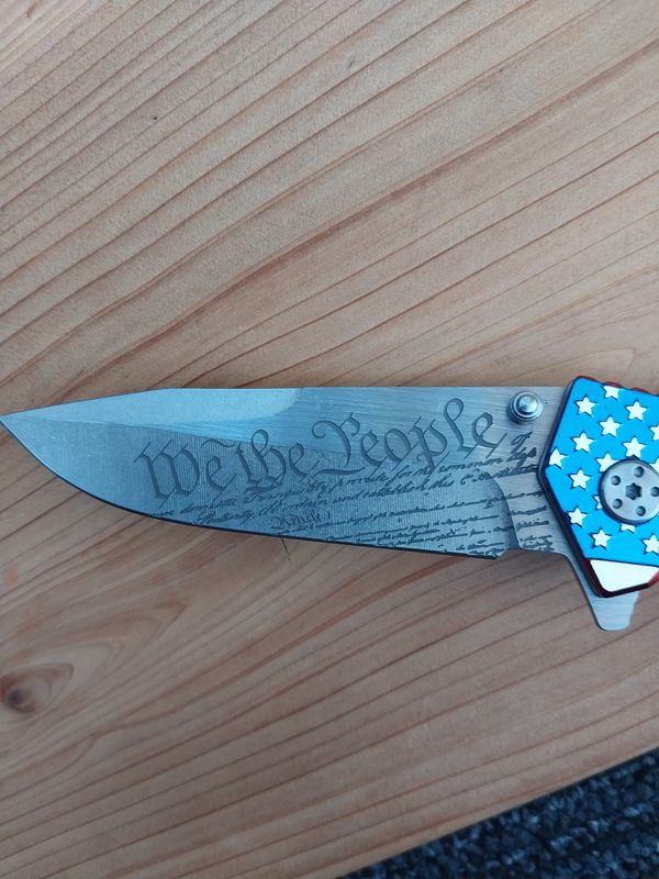 America's 250th. Anniversary Spring Assisted Knife! "We The People"  Etched On Blade! Hard To Find and Very Collectible! New! (Boxed)